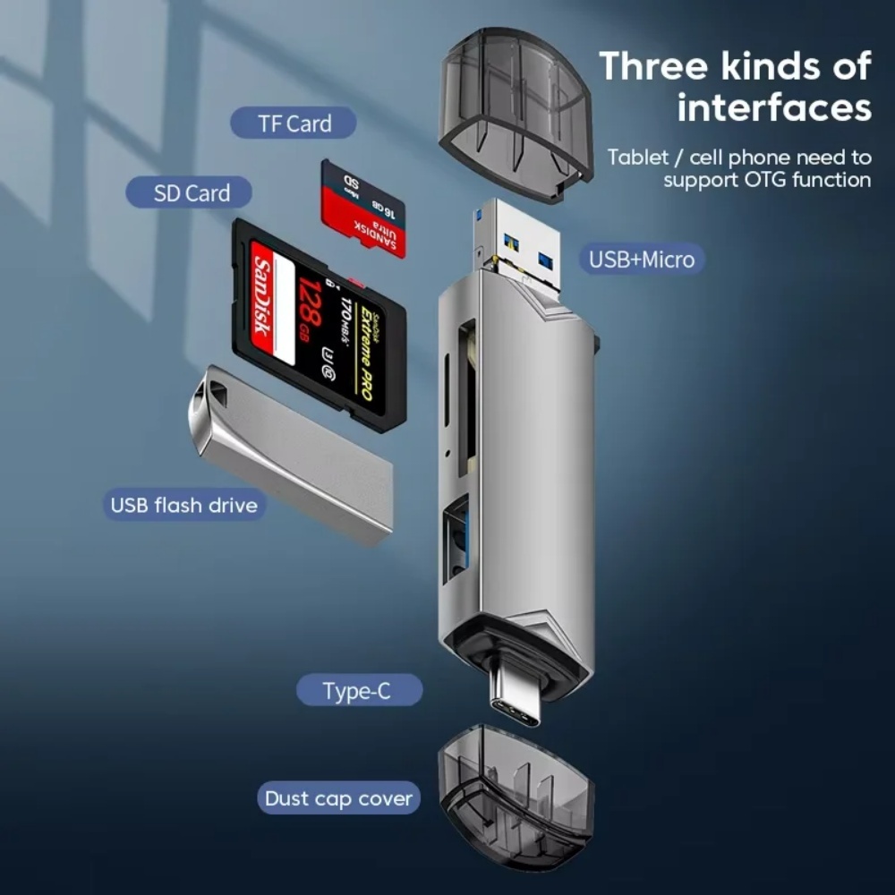 6‑in‑1 USB 3.0 OTG Card Reader - огляд і ціна Home Assistant Sd