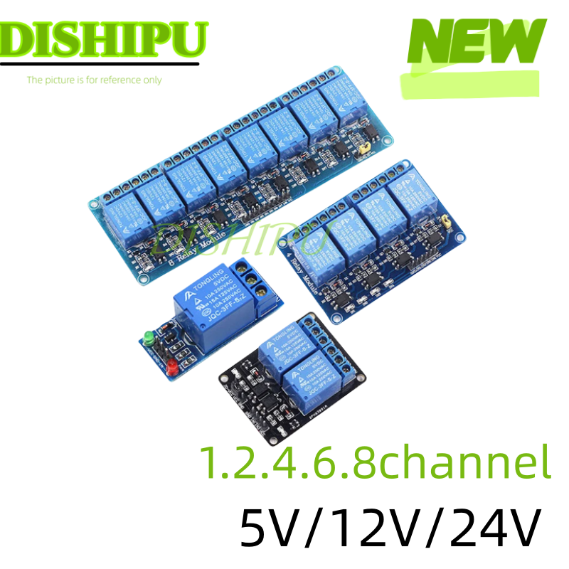DC 5V 12V 24V 1 2 4 6 8 Channe - огляд і ціна Relay 8 Channel Board